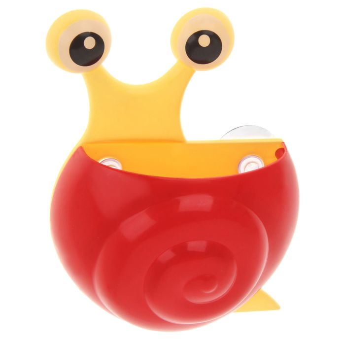 Держатель для зубных щеток, детский, на присоске "Улитка", цвет МИКС