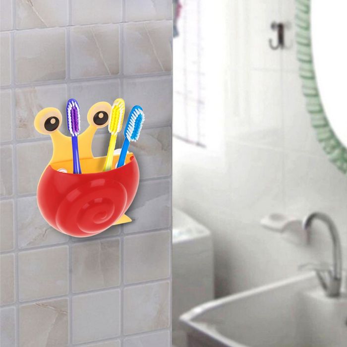 Держатель для зубных щеток, детский, на присоске "Улитка", цвет МИКС