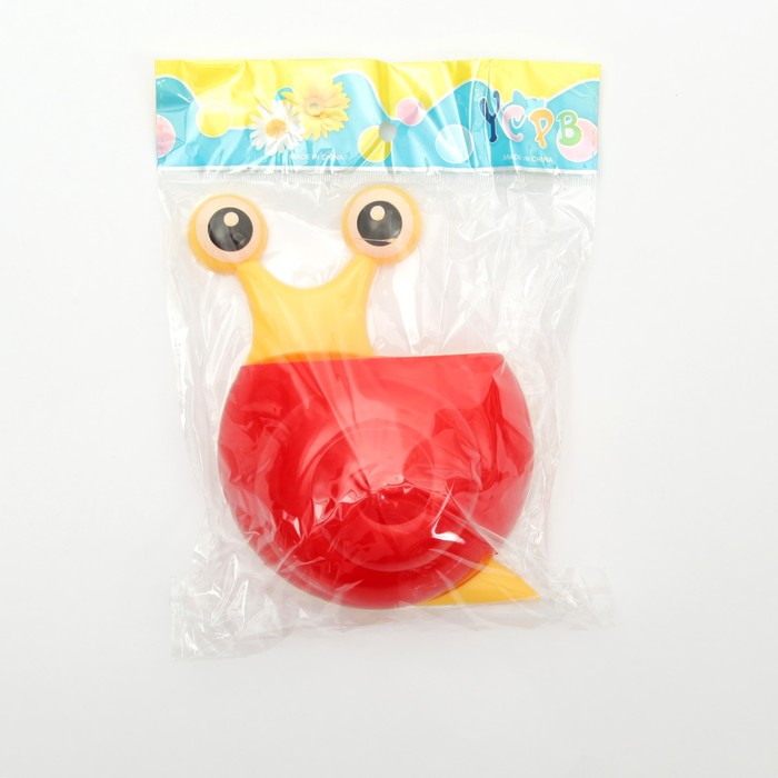 Держатель для зубных щеток, детский, на присоске "Улитка", цвет МИКС