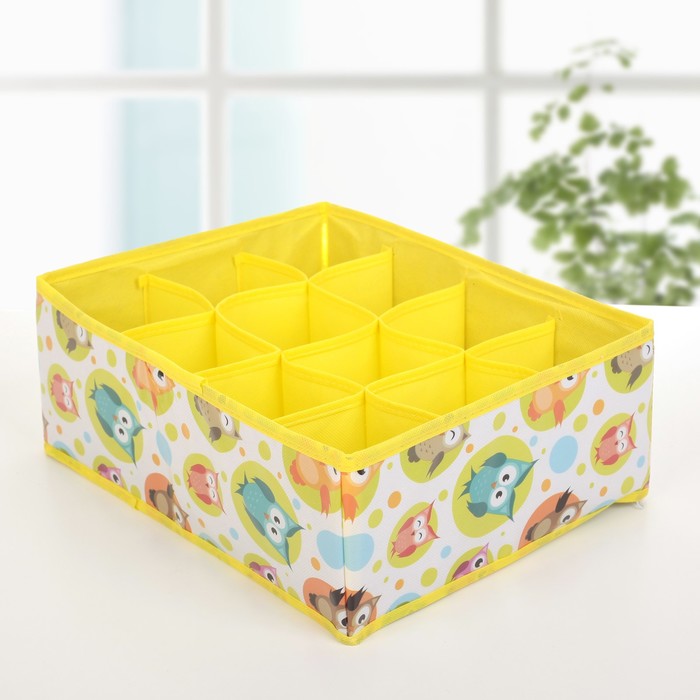 Органайзер для белья 12 отделений, 32х24х12 см "Совы"