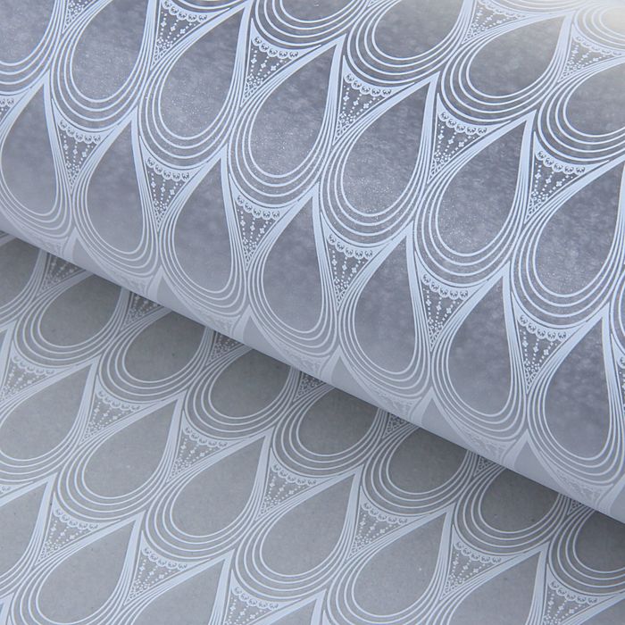 Плёнка матовая прозрачная "Узор" , цвет белый, 60 х 60 см