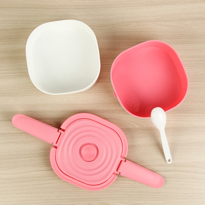 Ланч-бокс 2 отделения 400/450 мл, цвета МИКС