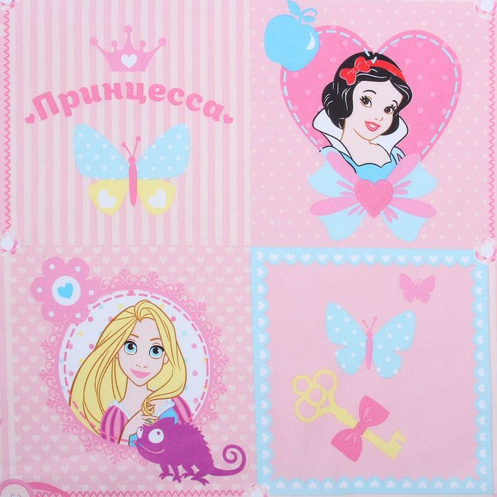 Постельное бельё "Принцессы", 112 х 147 см, 100 х 150 см, 40 х 60 см - 1 шт, 100% хлопок, поплин, 125 г/м2