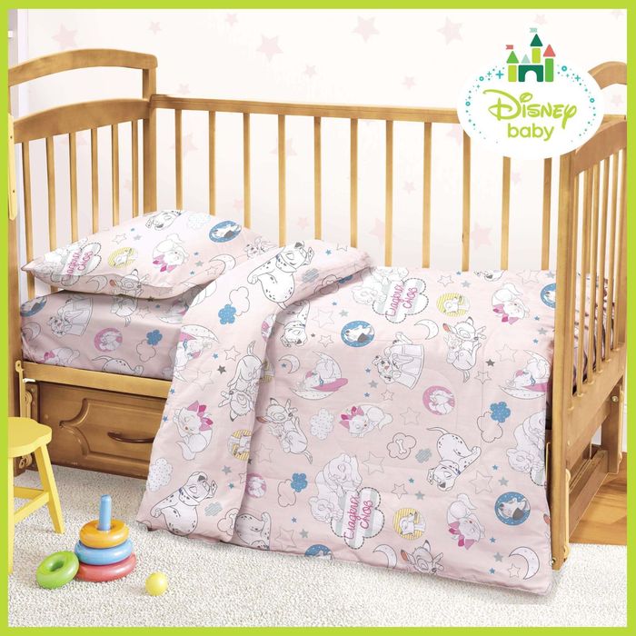 Постельное бельё "Маленькие детки", 112 х 147 см, 100 х 150 см, 40 х 60 см - 1 шт, 100% хлопок, поплин, 125 г/м2