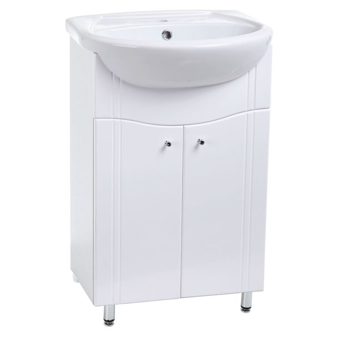 Комплект: Тумба "Тура", 502 х 306 х 820 мм, с двумя дверцами, раковина "Эрика-55"