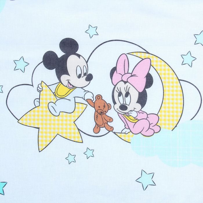Постельное бельё "Сладких снов", 112 х 147 см, 100 х 150 см, 40 х 60 см - 1 шт, 100% хлопок, поплин, 125 г/м2, Микки Маус и друзья