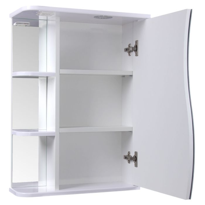 Зеркало "Тура", с тремя полками, 500 х 234 х 700 мм, со светильником