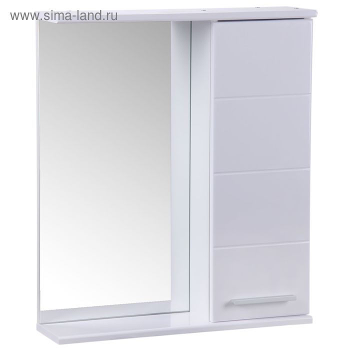 фото Зеркало-шкаф "квадро", 60 х 15,4 х 70 см, белый глянец альтерна