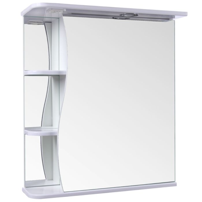 Зеркало "Тура", с тремя полками, 600 х 234 х 700 мм, со светильником