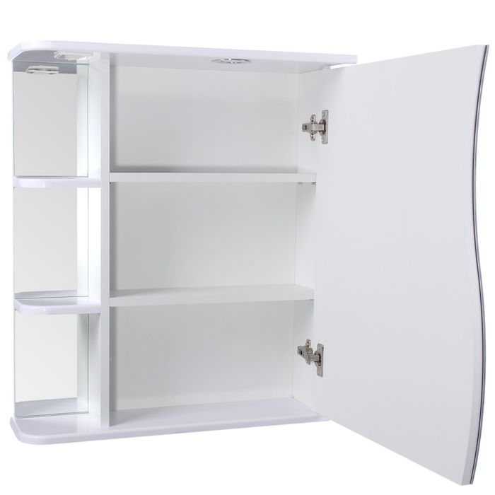 Зеркало "Тура", с тремя полками, 600 х 234 х 700 мм, со светильником