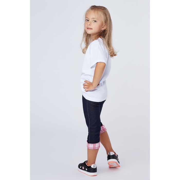 Бриджи для девочки, рост 128 см (8 лет), цвет джинс Л470_Д