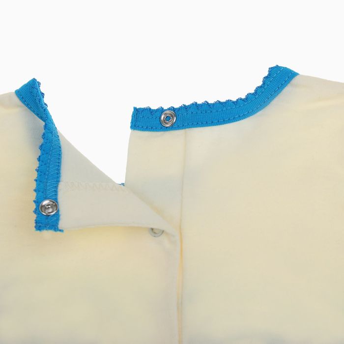 Комплект для девочки (блузка+бриджи), рост 86 см (18 мес), цвет бирюза/экрю Л199_М