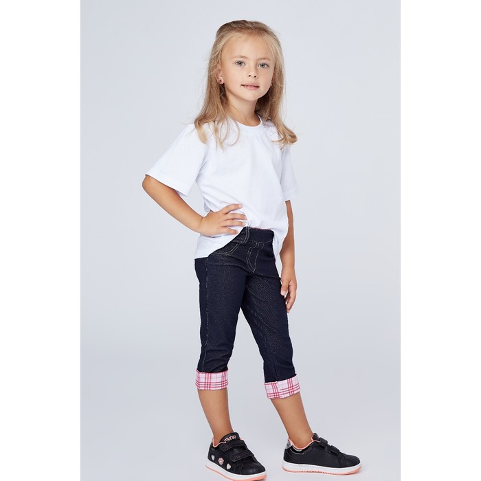 Бриджи для девочки, рост 116 см (6 лет), цвет джинс Л470_Д