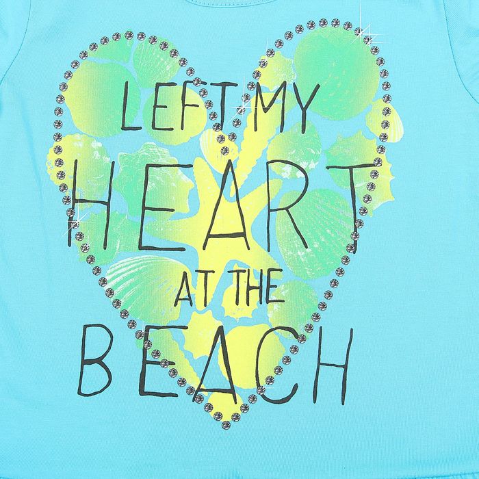 Платье с коротким рукавом для девочки, рост 104 см (4 года), цвет бирюза Л203