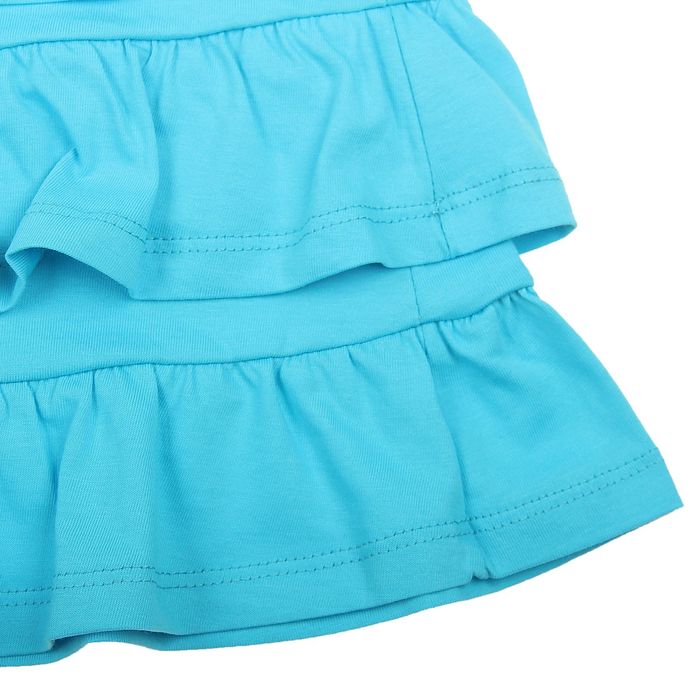 Платье с коротким рукавом для девочки, рост 104 см (4 года), цвет бирюза Л203