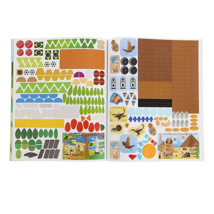 Книга с наклейками "Стикер-мозаика. Чудеса света"