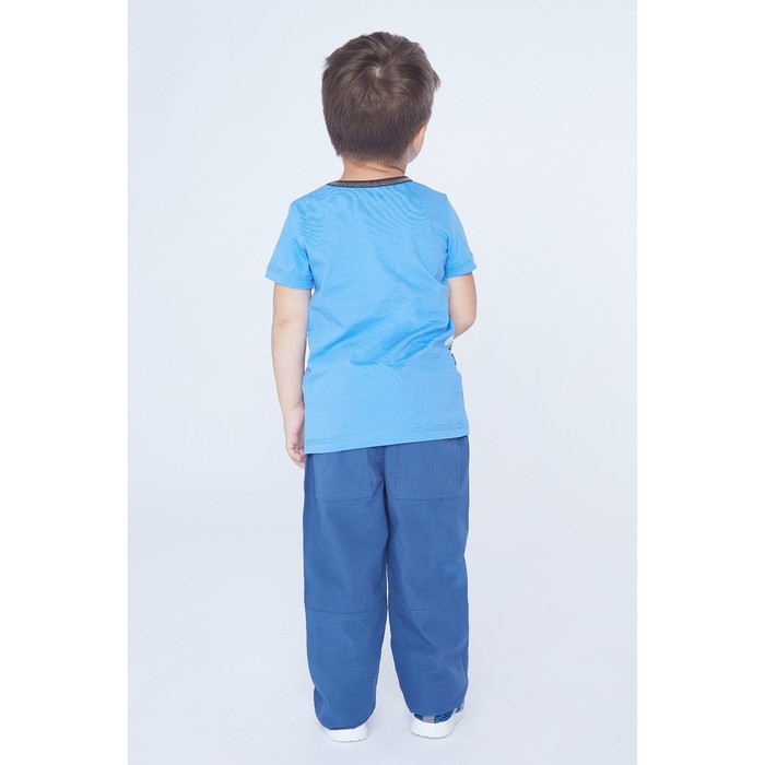 Футболка для мальчика, рост 98 см, цвет голубой, принт микс Н225
