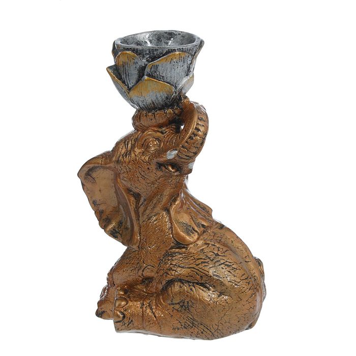 Сувенир "Сидящий слон" бронза