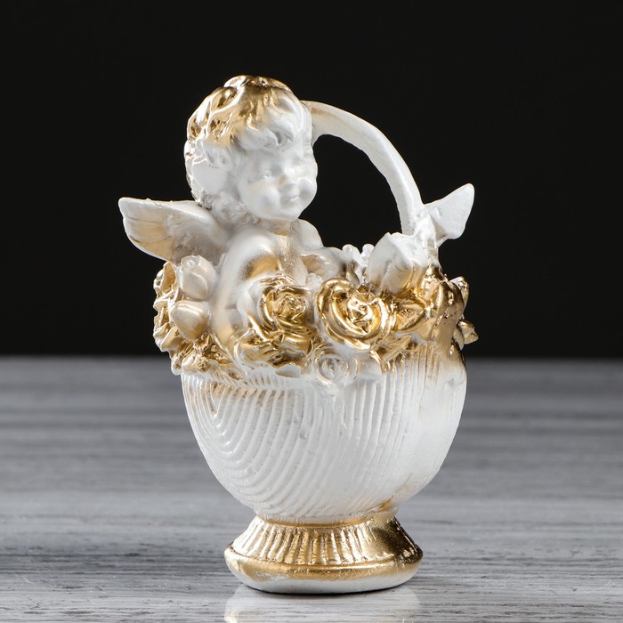 Статуэтка "Ангел в корзине" малая