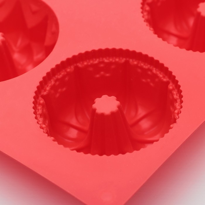 Форма для выпечки "Немецкий кекс. Торт", 6 ячеек, цвета МИКС