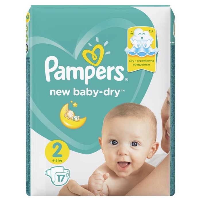 Подгузники «Pampers» New Baby-Dry, Mini, 3-6кг, 17 шт/уп
