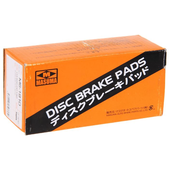 Колодки тормозные Masuma MS-1910, задние