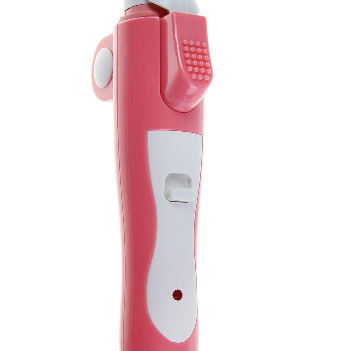 Плойка LuazON LW-34, d=22 мм, температура нагрева 160°, керамическое покрытие, бело-розовый