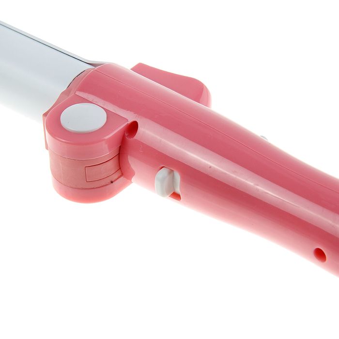 Плойка LuazON LW-34, d=22 мм, температура нагрева 160°, керамическое покрытие, бело-розовый