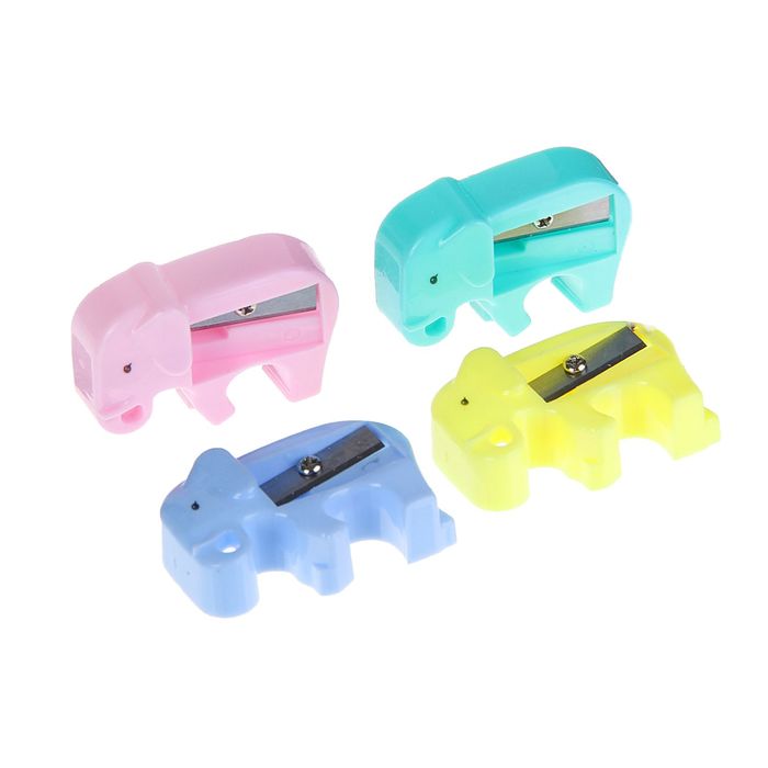 Точилка пластиковая "Слоник", МИКС