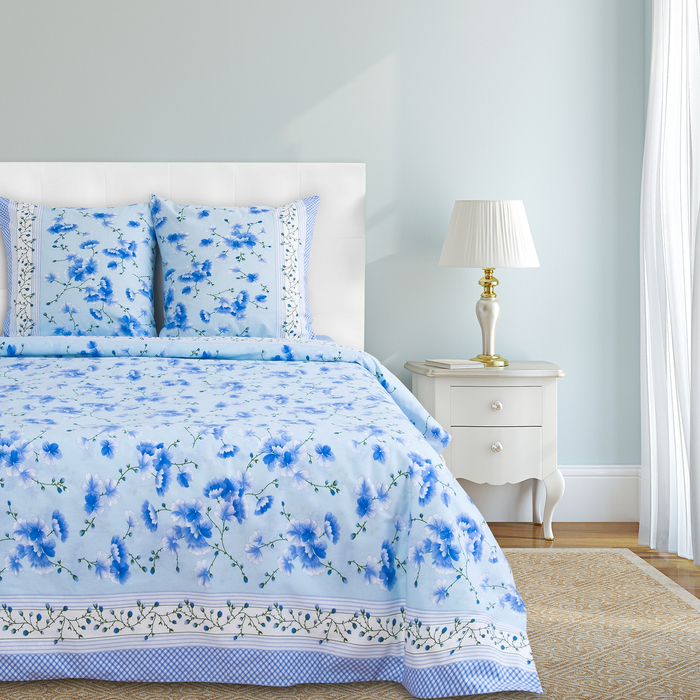 Постельное бельё "Этель" 2 сп., Нежность, размер 175х215 см, 200х220 см, 50х70 см - 2 шт., 100% хлопок, бязь, 125 г/м2