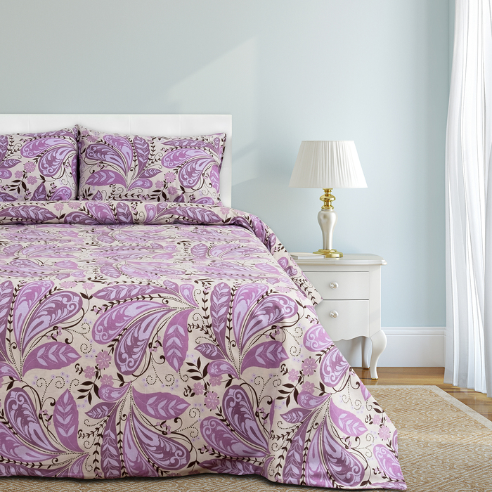 Постельное бельё "Этель" 2 сп., Жар-птица, размер 175х215 см, 200х220 см, 50х70 см - 2 шт., 100% хлопок, бязь, 125 г/м2