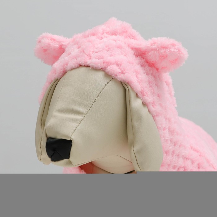 Комбинезон плюшевый, размер М (ДС 28см, ОШ 28см, ОГ 36см), микс цветов