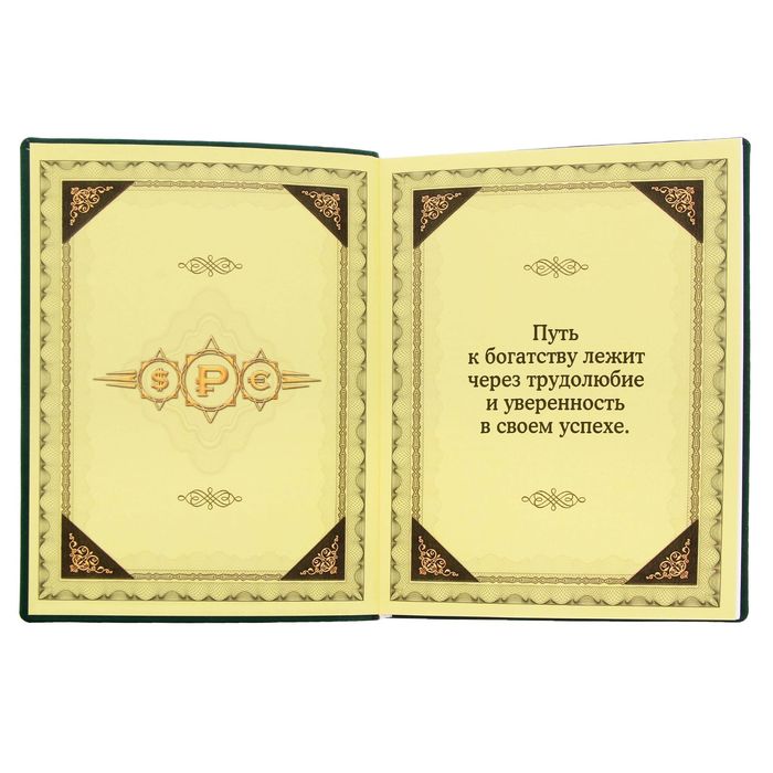 Ежедневник "Денежное обращение", экокожа, 120 листов