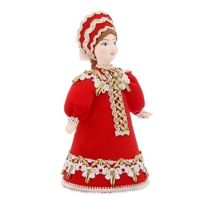 Сувенирная кукла "Девичий праздничный костюм. Архангельская область"