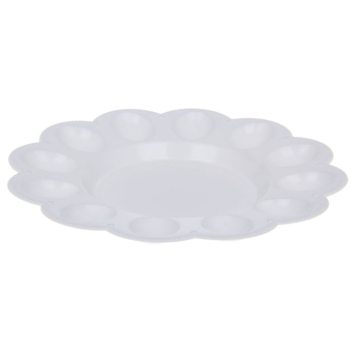 Тарелка для яиц, цвет белый