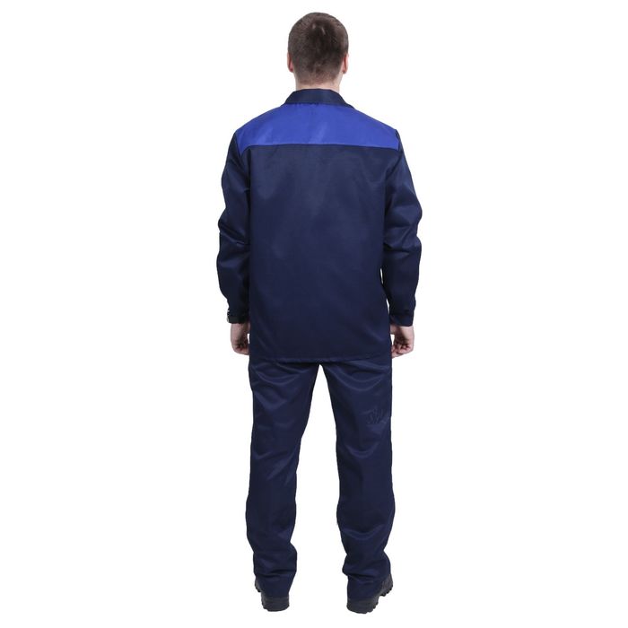 Костюм "Труженик", неусиленный, размер 44-46, рост 182-188 см, цвет тёмно-синий/василёк