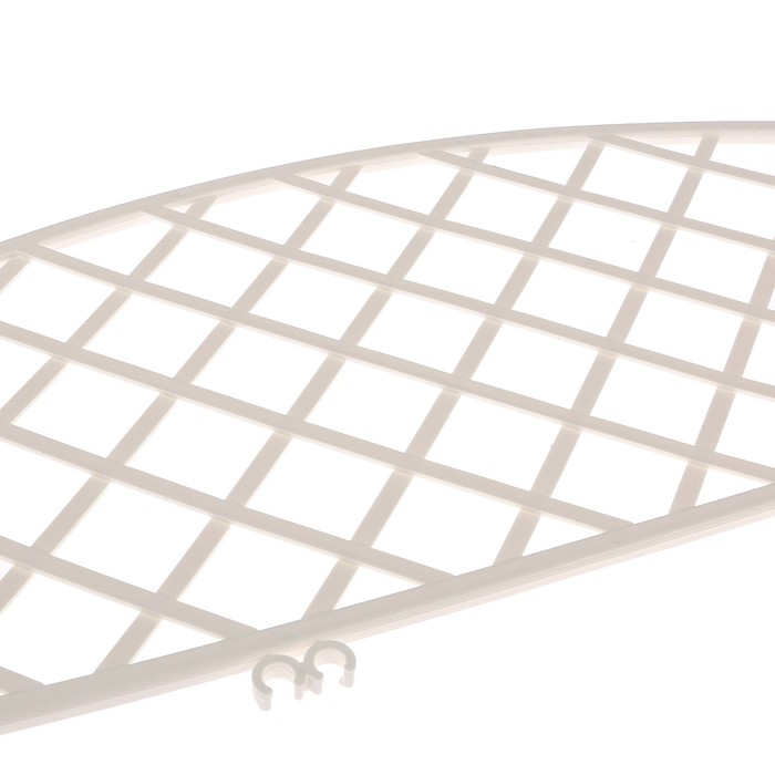 Ограждение декоративное, 36.5 х 220 см, 5 секций, пластик, белое, «Решётка»