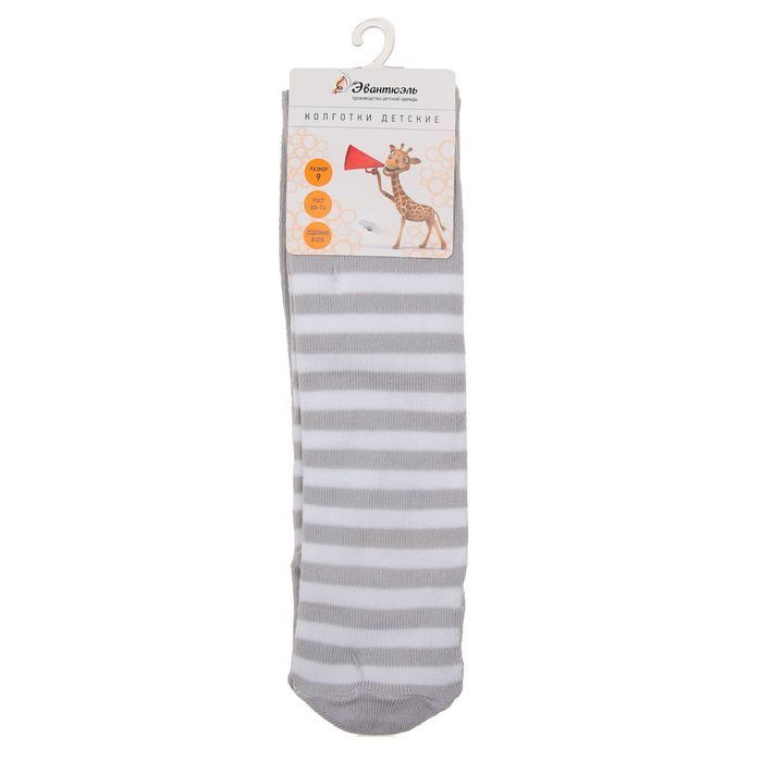 Колготки детские "Матроскин", р-р 9, рост 68-74 см, 6-9 мес, цвет серый