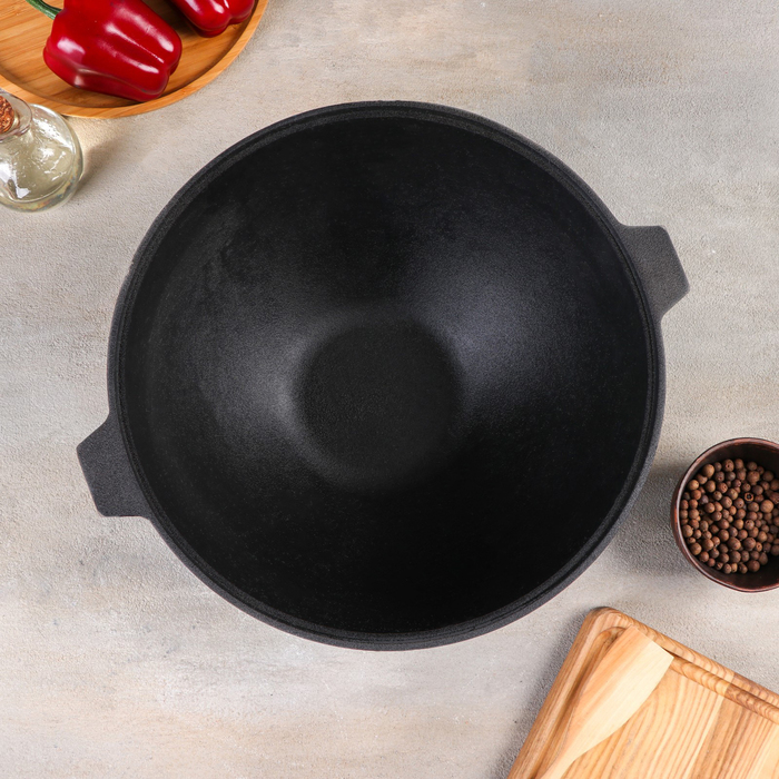 Казан 7 л "Чугунный", плоское дно