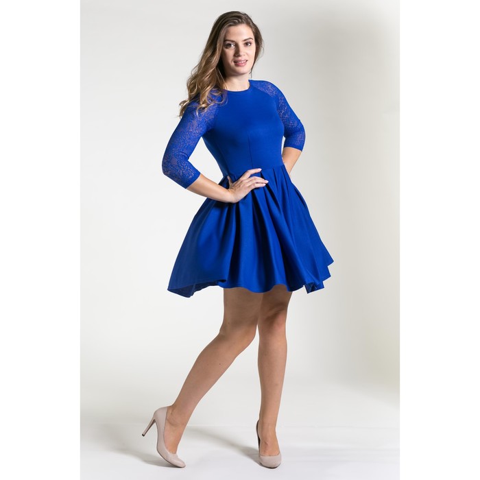 Платье женское, размер 50, рост 164 см, цвет синий (арт. 4500 С+)