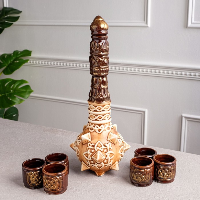 Штоф с рюмками "Булава" 7 предметов, 1 л/ 0,08 л, микс