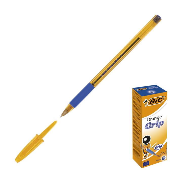 Ручка шариковая BIC Orangе Grip, чернила синие, узел 0.7мм, одноразовая