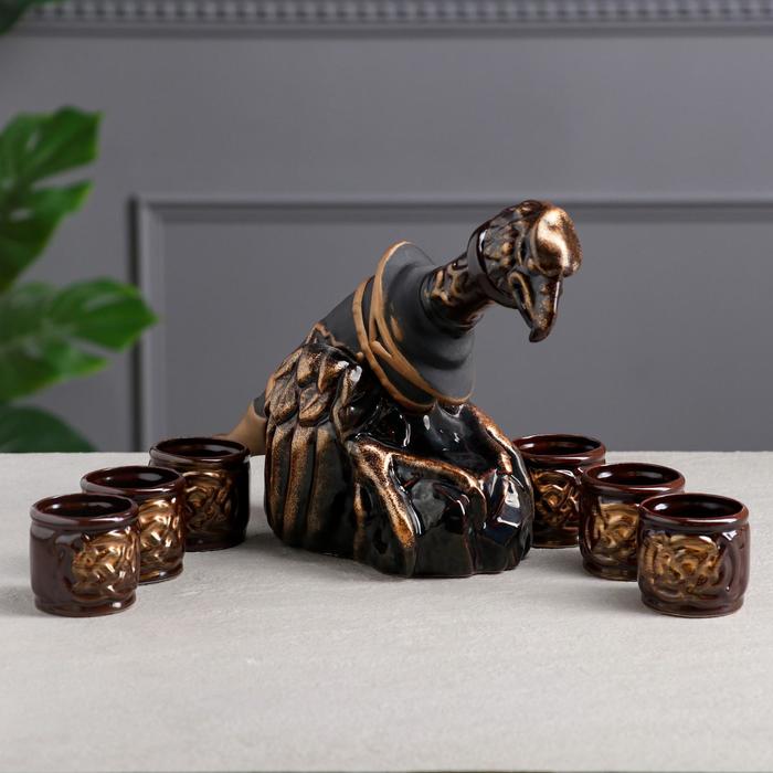 Штоф с рюмками "Кинжал" 7 предметов, 0,3 л/ 0,08 л