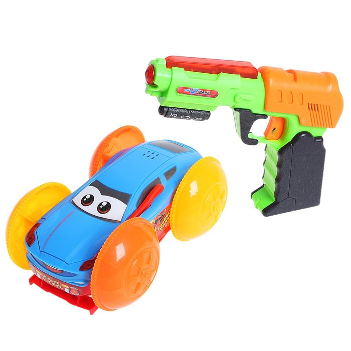 Машина-перевёртыш "Крутая тачка", работает от батареек, световые и звуковые эффекты, двусторонняя