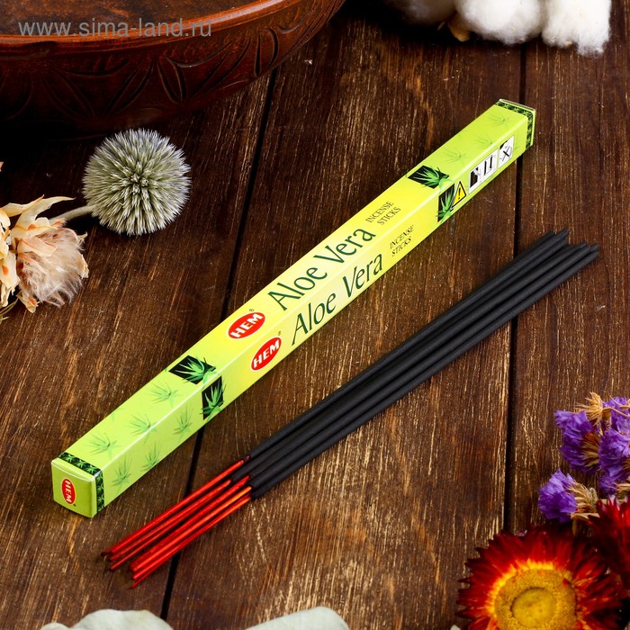 

Благовония HEM "Aloe Vera. Алоэ Вера", 8 палочек в упаковке, четырёхгранник