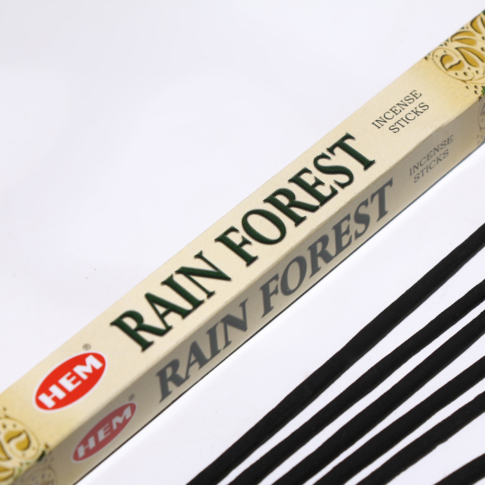 фото Благовония hem "rain forest. тропический лес", 8 палочек в упаковке, четырёхгранник