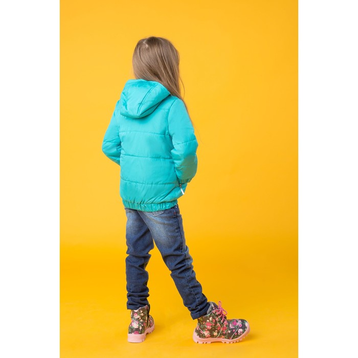 Куртка для девочки на резинке, рост 98 см, цвет бирюза_КУД 03-31