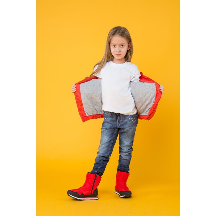 Куртка для девочки балон, рост 110 см, цвет красный_КУД 02-34