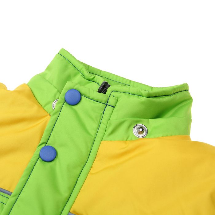 Куртка для мальчика, рост 122 см, цвет василек/лайм/желтый_КМ 03-21