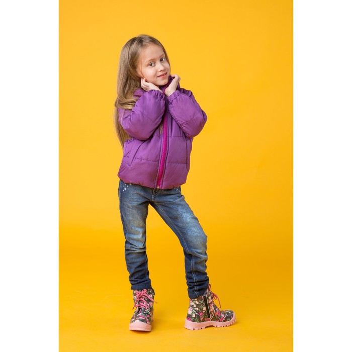 Куртка для девочки балон, рост 98 см, цвет фиолетовый_КУД 02-22